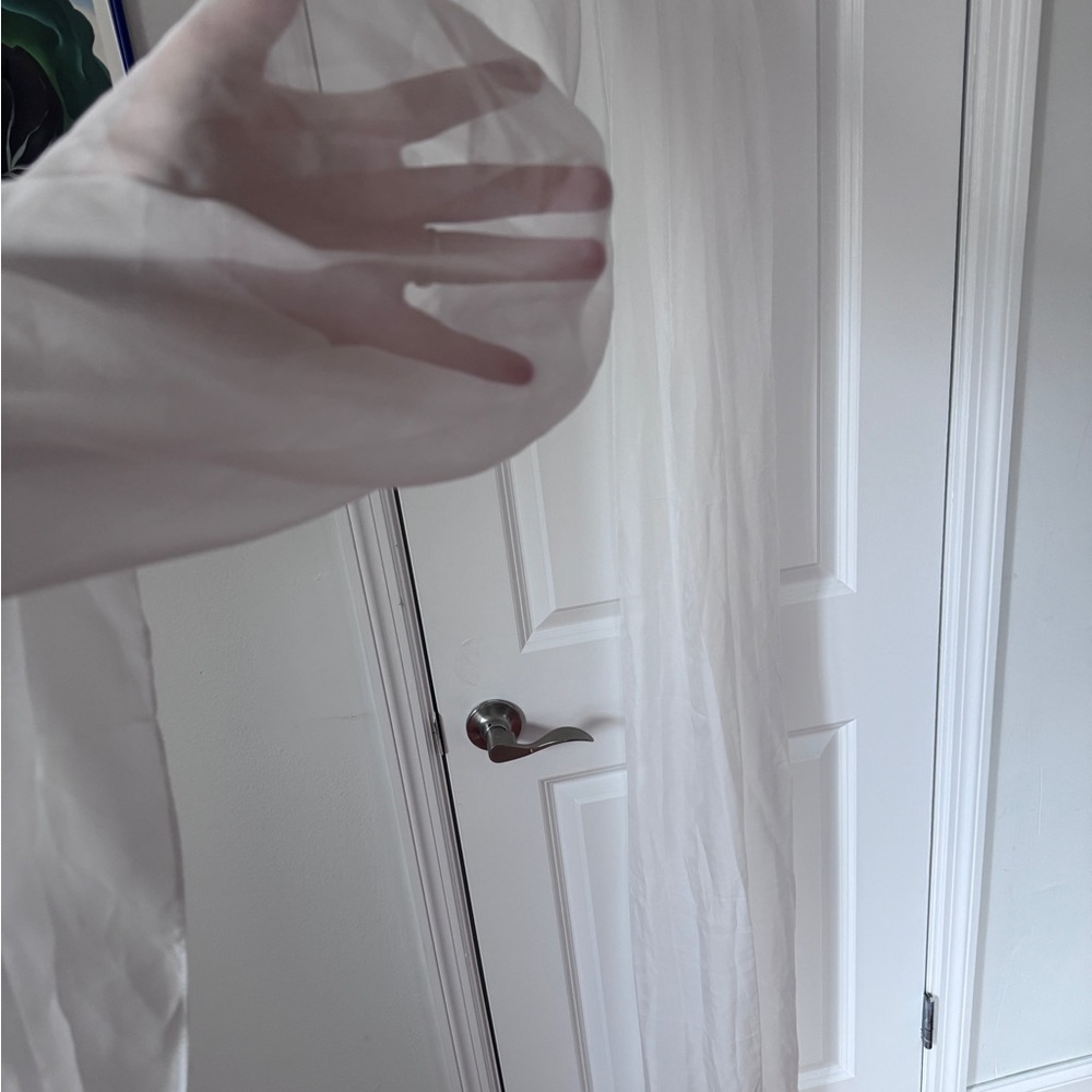 Sheer White Bridal Scarf